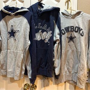 Lot of 3 vintage Dallas Cowboys NFL Men's Hoodies